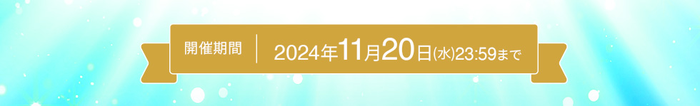 開催期間：2024年11月20日(水)23:59まで