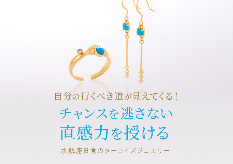 水瓶座日食のターコイズジュエリー